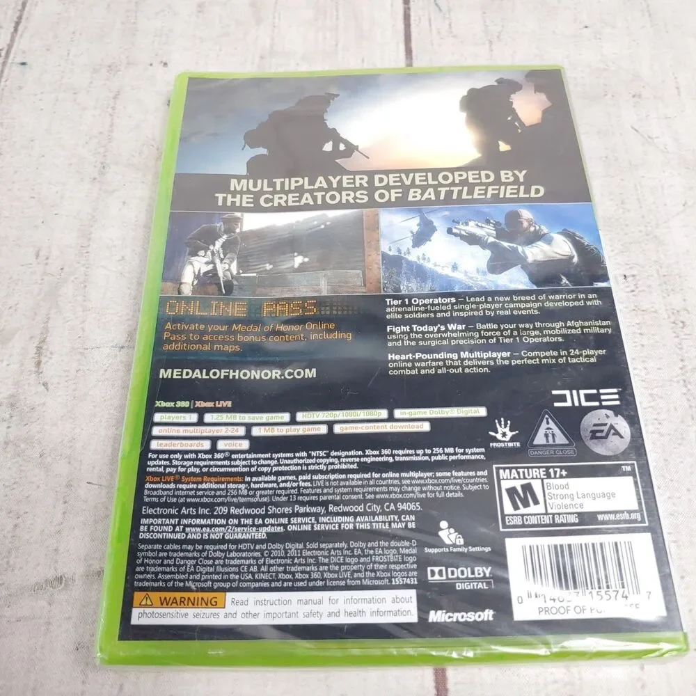 BRAND NEW - Medal Of Honor (Microsoft Xbox 360 ,2010) NEW SEALED - Free Shipping